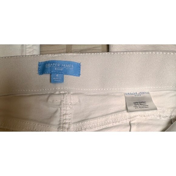 DRAPER JAMES RSVP Twill Wide-Leg Pants White, 4 - Picture 7 of 7